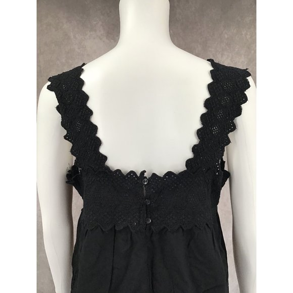 Old Navy Eyelet Tank Top Black Medium - Picture 5 of 7